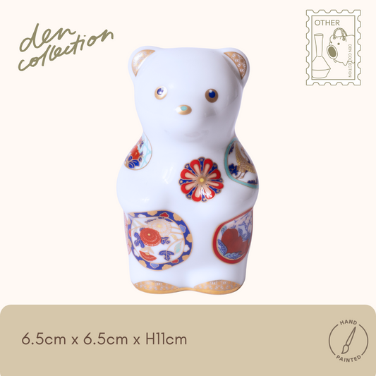 有田焼 momoco bear 【吉祥古伊万里】 / Arita Ware momoco bear Kissho Ko-Imari – 12種の吉祥文様をまとった多彩な色彩の磁器ベアフィギュア