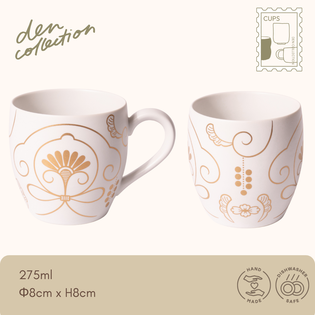 有田焼 ゆいからくさ マグカップ 金 / Arita Ware Yui Karakusa Mug Cup Gold – 唐草文様をアレンジした華やかな金色デザインの和モダンマグ