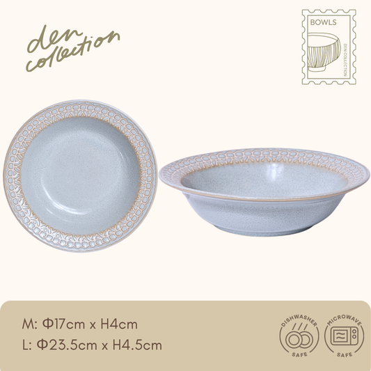 レースリズム ボウル ブルー / Lace Rhythm Bowl Blue – 澄んだやわらかなブルーと繊細なレース模様が美しい上品なボウル。