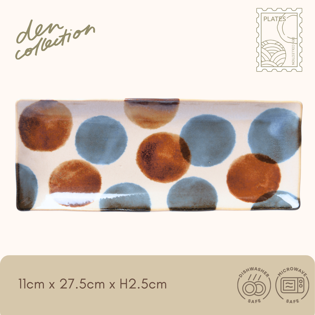 Brush Blue 長角皿