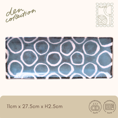 Brush Blue 長角皿